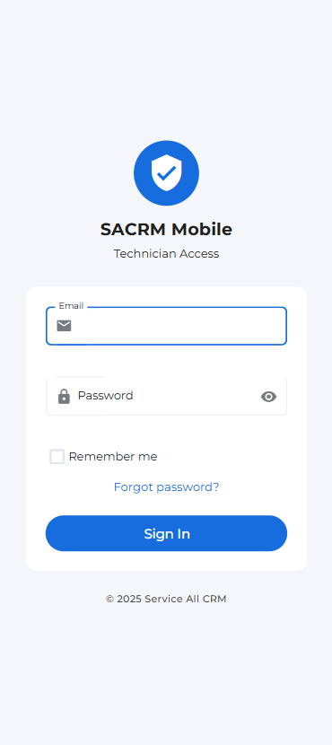 Mobile App Login